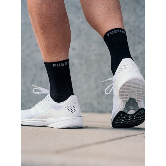 FUSION - RUN SOCK, Color: BLACK